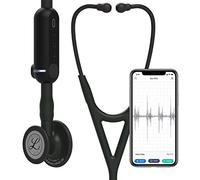 3M Littmann Stetoscopio Digitale CORE, 8490, testina nera, tubo, gambo e auricolare, 69 cm