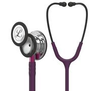 3M Littmann Stetoscopio per il monitoraggio Classic III, testina con finitura a specchio, tubo auricolare prugna, connettore rosa e archetto nerofumo, 69 cm, 5960