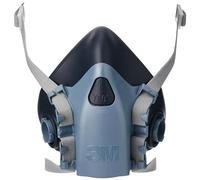 3M, Mezza maschera in silicone, con valvola di respirazione, misura L, 1 pz., 7503, Certificato EN sicurezza