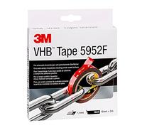 3M Nastri Adesivi Vhb ad Ottima Resistenza 5952F - Ottima Adesione Su Vernici A Polvere, Metalli, Vetro, Legno, Acrilico, Policarbonato, Abs - 19 Mm X 3 M, Nero, Spessore: 1.1 Mm (1 Pezzo)