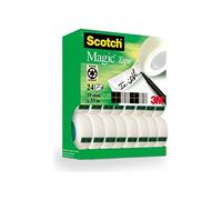3M - Nastro Adesivo Magic 810 - Permanente - 1,9 cm x 33 m - Trasparente - Scotch - Torre 16+8
