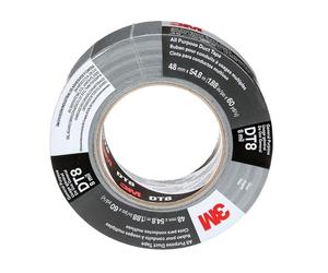 3M Nastro Adesivo Multiuso Dt8, Argento, 48 mm X 55 m, 0,2 mm | Avvolto Singolarmente