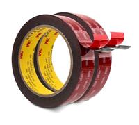 3M Nastro biadesivo per montaggio 25 mm x 4,7 m Nero 2 rotoli 0,6 mm di spessore Nastro in schiuma 5925 resistente extra forte per decorazione auto casa ufficio