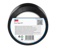 3M Nastro in vinile 471 nero, 50 mm x 33 m.spessore: 0,13 mm