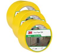 3M Nastro in vinile multiuso 764I giallo, 50 mm x 33 m (Confezione da 3)