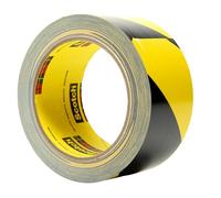 3M Nastro per Strisce di Sicurezza 5702, 50 mm X 33 m, 0.14 mm, 24 Pezzi, Nero/Giallo