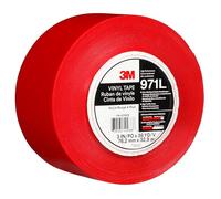 3M Nastro resistente per marcatura di pavimenti con liner 971L, Red, 76.2 mm x 33 m, 0.43 mm, Individually Wrapped Conveniently Packaged
