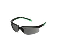 3M Occhiali di protezione Solus 2000, montatura nera/verde, antigraffio + (K), lente grigia IR 3.0, S2030ASP-BLK