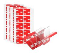 3M Pads Adesivi Biadesivi VHB ad alta Resistenza 25 MM x 25 MM 40 Pezzi Trasparenti 4905 Spessi 0,6 MM Quadrati Nastro di Montaggio in Schiuma Adesivo Forte per Decorazioni Auto Casa Ufficio Loghi