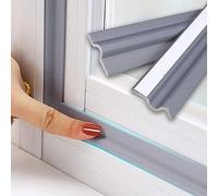3M Paraspifferi Sotto Porta Entrata Per Spifferi Blindata, Guarnizione Adesiva Finestra, Schiuma Isolante Anti-Collisione, Antivento, Insonorizzare Nastro Infissi Per Telaio Finestre (Grigio)