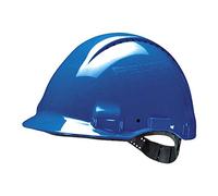 3M Peltor G 3000 Series Elmetto di Protezione con Uvicator senza Cricchetto e Fascia Antisudore in Pelle, Blu