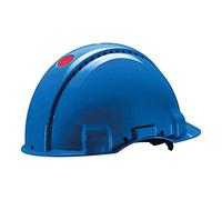 3M Peltor G 3000 Series Elmetto di Protezione con Uvicator senza Cricchetto e Fascia Antisudore in Pelle, Blu (blau)