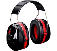 3M™ Peltor™ Optime™ III Paraorecchie, 35 DB, Nero / Red, Fascia, H540A-411-SV