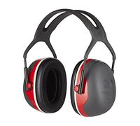 3M Peltor Premium Plus Paraorecchie X3A con fascia per capelli, nero/rosso, 95-110 dB