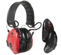3M Peltor SportTac Nera e Rossa Cuffie antirumore con protezione acustica, progettate specificamente per attività di caccia e tiro sportivo.