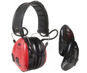 3M Peltor SportTac Nera e Rossa Cuffie antirumore con protezione acustica, progettate specificamente per attività di caccia e tiro sportivo.