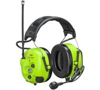 3M Peltor WS LiteCom Pro III GB - Cuffie con auricolari, colore: Verde fluo, con fascia per capelli, SNR32 dB(A)