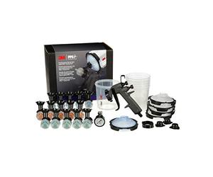 3M Pistola a spruzzo Performance Starter Kit, 26778, include PPS 2.0 vernice spray Cup System, 15 teste di atomizzazione HVLP a gravità sostituibili, valvola di controllo dell'aria