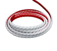 3M PVC carta da parati bordo autoadesivo, modanatura flessibile, striscia decorativa, striscia di bordatura per armadio, porta, cornice a specchio, parete di fondo (bianco, 10 mm)