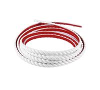 3M PVC carta da parati bordo autoadesivo, modanatura flessibile, striscia decorativa, striscia di bordatura per armadio, porta, cornice a specchio, parete di fondo (bianco, 15 mm)