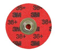 3M Roloc Durable Edge Disc 767F, peso 36+ YF, tipo di attacco TSM, marrone, 3 pollici, morire RS300VM, 50/cartone