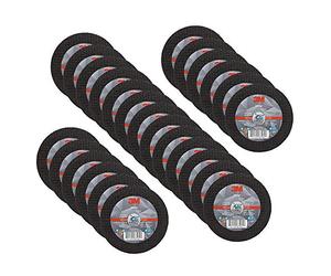 3M Rotella di taglio argentata, 87461, T1, 4" x 0,35" x 3/8", confezione da 25