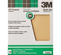 3M SandBlaster 28150 Medium P150 - Fogli di carta vetrata con superfici grezze, 8 pezzi, 230 x 280 mm