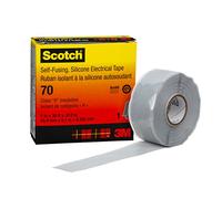 3M Scotch 70 Nastro Isolante in Gomma Siliconica, 25 mm X 9 m, 1 Rotolo, Grigio