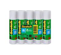 3M Scotch Permanent Glue Stick Solvent-free, 1 Pack of 5 Glue Sticks, 21g per St