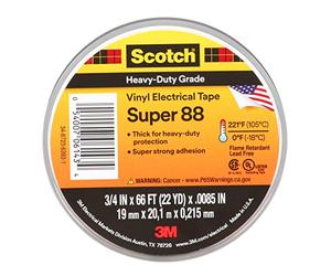3M Scotch Super 88 Nastro Isolante Professionale, 19 mm x 20 m, 1 Rotolo