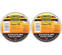 3M Scotch Super 88 Nastro Isolante Professionale, 19 mm x 20 m, 1 Rotolo (Confezione da 2)