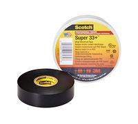 3M Scotch Super Nastro Isolante Vinile, 19 mm X 20 m, 1 Rotolo, Nero | Livello Professionale, Nero