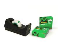 3M Scotch Tape Dispenser - Hands-free sticky tape dispenser incl. 3 rolls of Sco