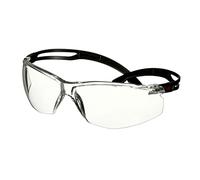 3M SecureFit 500 Occhiali di protezione, montatura nera, antigraffio/anti-appannamento, lenti trasparenti, SF501AF-BLK-EU