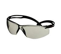 3M SecureFit 500 Occhiali di protezione, montatura nera, trattamento anti-appannamento/rivestimento antigraffio Scotchgard (K&N), lenti per interno/esterno grigio chiaro, SF507SGAF-BLK-EU