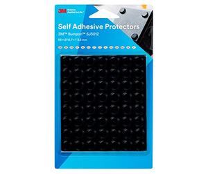 3M SJ5012 Piedini autoadesivi rotondi, 3,5 mm, nero, ø 12,7 mm, PUR, L. 12,7 mm, larghezza 3,6 mm, +66 °C max.