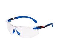 3M Solus Occhiali di sicurezza, montatura blu/nera, Scotchgard Anti-Fog, lenti trasparenti, S1101SGAF-EU