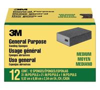 3M Spugna abrasiva, 3 3/4" x 2 5/8", media, confezione da 12