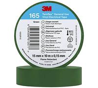 3M Temflex™ 165 165GR1E - Nastro isolante Temflex™ 165, 10 m x 15 mm, colore: Verde