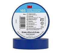 3M Temflex Nastro elettrico in vinile 165, blu, 19 mm x 25 m, confezione da 10 rotoli