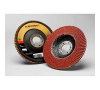 3M(TM) Cubitron (TM) II Flap Disc 967A, T29 gigante (varie dimensioni e tipi di grana), 4-1/2 in x 7/8 in, Marrone, 10