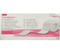 3M Transpore™ - 2.5 cm x 9.14 mt Cerotto in plastica traforata, Confezione da 12 pezzi
