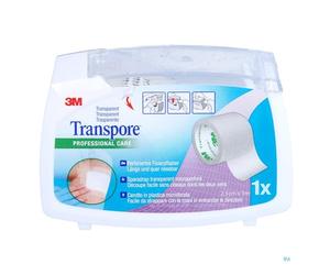 3M - Transpore sterile nastro traspirante e delicato 2,5cmx5m trasparente con dispenser, confezione da 1, 1527NP-1SD