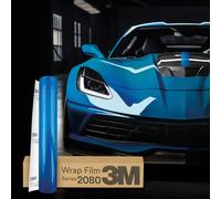 3M Wrap Pellicola Serie 2080 Car Wrapping 30x152cm G337 Lucentezza Blu Fuoco