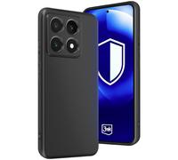 3mk, Cover per Xiaomi 14T Pro Morbido silicone tattile, Nero