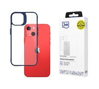3MK Satin Armor + Custodia per cellulare per Apple iPhone 13, Blu, Trasparente