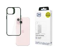 3MK Satin Armor + Custodia per cellulare per Apple iPhone 15, Verde, Trasparente