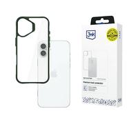 3MK Satin Armor + Custodia per cellulare per Apple iPhone 16 Plus, Verde, Trasparente