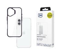 3MK Satin Armor + Custodia per cellulare per Apple iPhone 16 Plus, Viola, Trasparente