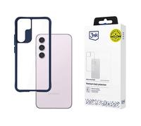 3MK Satin Armor + Custodia per cellulare per Samsung Galaxy S24, Blu, Trasparente